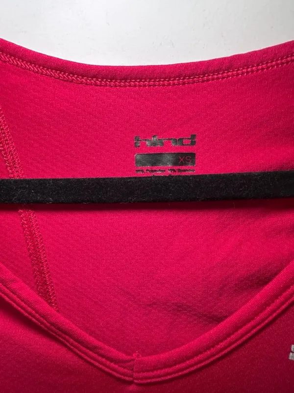 Hind Women's Athletic V-Neck Short Sleeve Tee Pink XS - Image 2