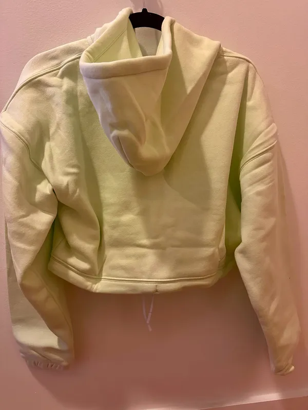 TLF Reset Cropped Zip-Up Hoodie Sweatshirt Green Small - Image 4