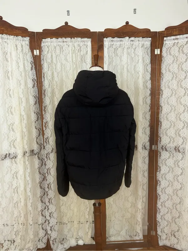 Nice Calvin Klein Sherpa Hood Black Puffer Jacket - Image 3