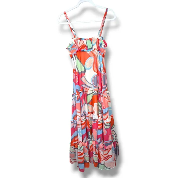 NEW Alexis x Target Limited Edition Multi Floral Vibrant Tiered Maxi Dress XXS - Image 8