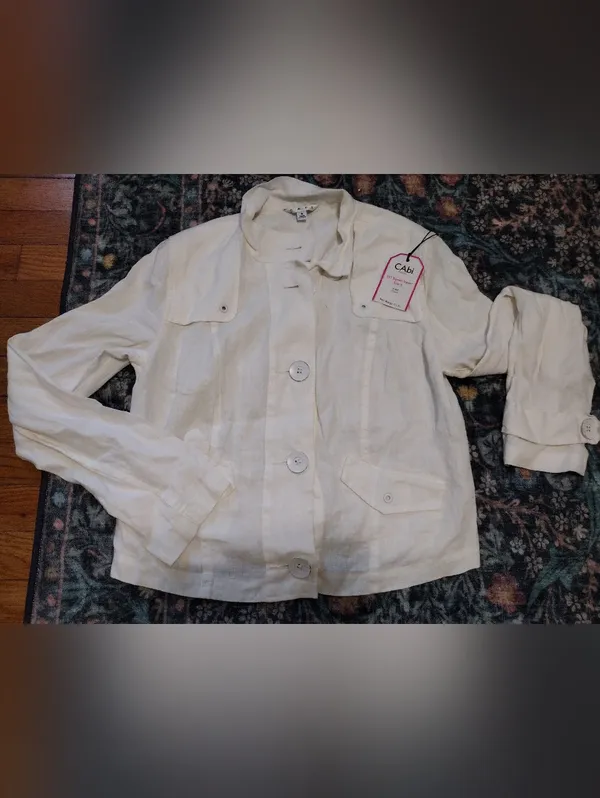 NEW Cabi 333 Topside topper Linen Jacket - Image 2