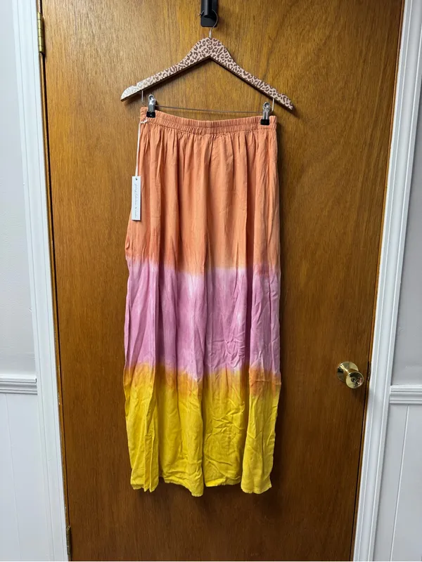 Young Fabulous & Broke Abigail Tie Front Split Wide Leg Tie Dye Pants Large NEW - Image 15