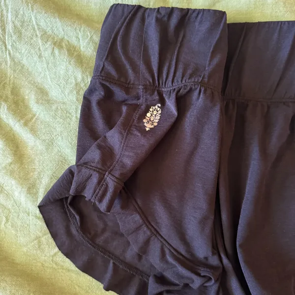 Black Free People Ruffle Hem shorts - Image 3