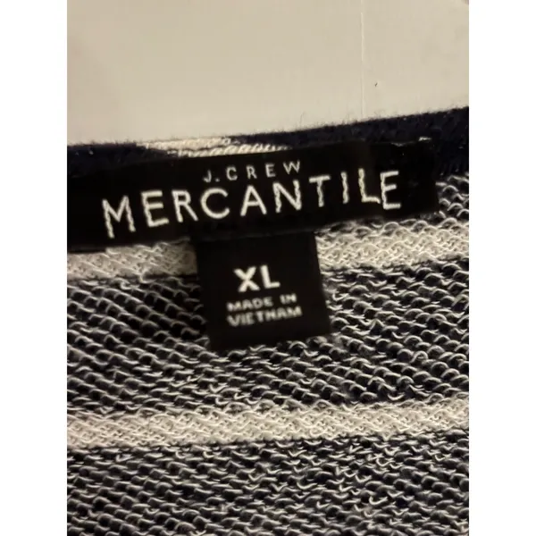 J Crew Mercantile Womens‎ Striped Long Sleeve Top XL Navy White Casual Comfort - Image 3