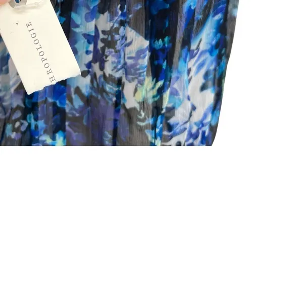 Anthropologie Tryb Dress Tunic‎ Drop Waist Floral Print Blue Size XS - Image 14
