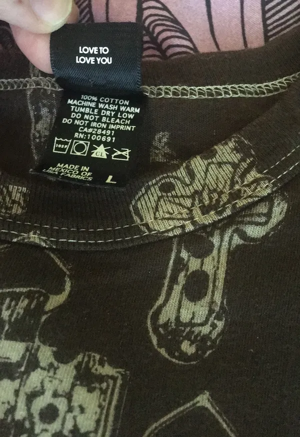 Hurley Dark Brown Crosses Crew Neck TEE EUC L - Image 6