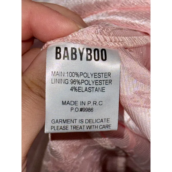 NWT Babyboo Josephine Blush Pink Formal Gown A-Line Halter Maxi Dress Size M - Image 14