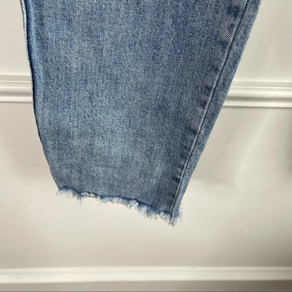Revice Dream fit straight‎ leg raw hem high rise distressed jeans size 32 - Image 5