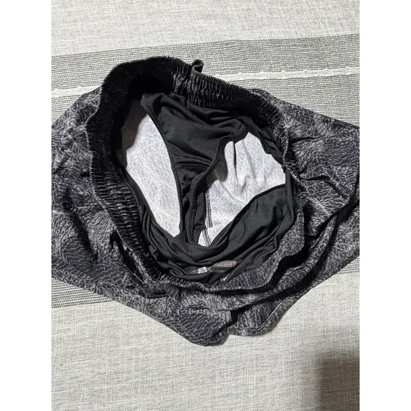 All In Motion Womens Medium Grey Black Printed‎ Running Athletic Shorts Liner - Image 6