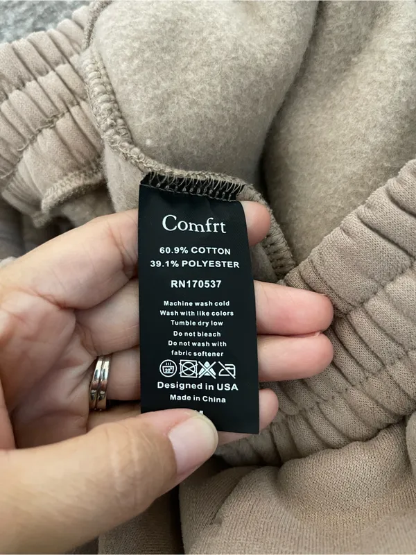 Unisex COMFRT Cloud Sweatpants Latte Size M Tan Size M - Image 7