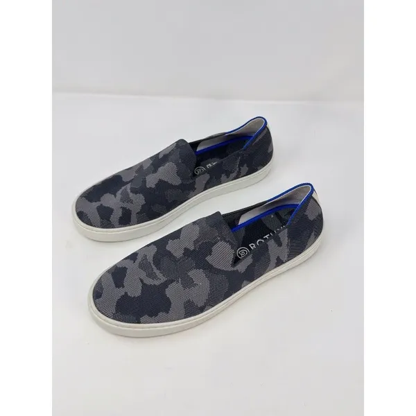 Rothys Womens Shoes Gray The Original Slip On Sneaker Camouflage Loafer US 9.5 - Image 4