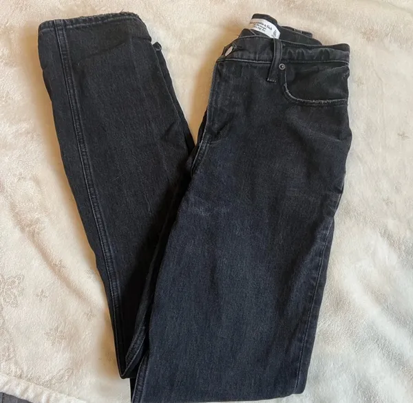 Abercrombie 90’s straight ultra high rise crossover jeans curve love - Image 3