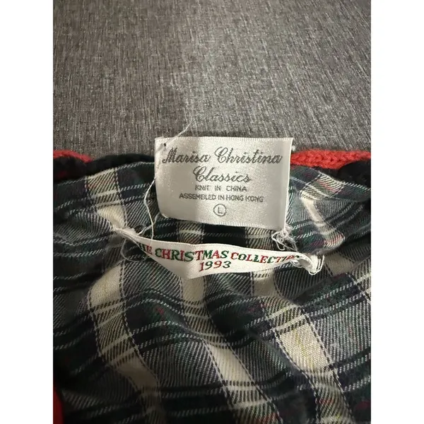 Marisa Christina Vintage Chunky Knit V-Neck Christmas Teddy Cardigan Sz M - Image 7