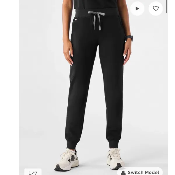 FIGS Zamora Jogger Scrub Pants Solid Black Medical Office Work Women's Size NWT - Image 11