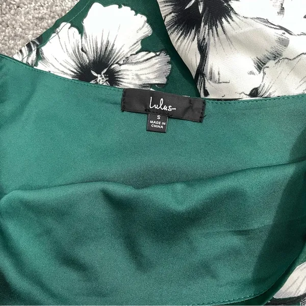 Lulus Flawless Moments Green Floral Print One-Shoulder Romper - Image 14