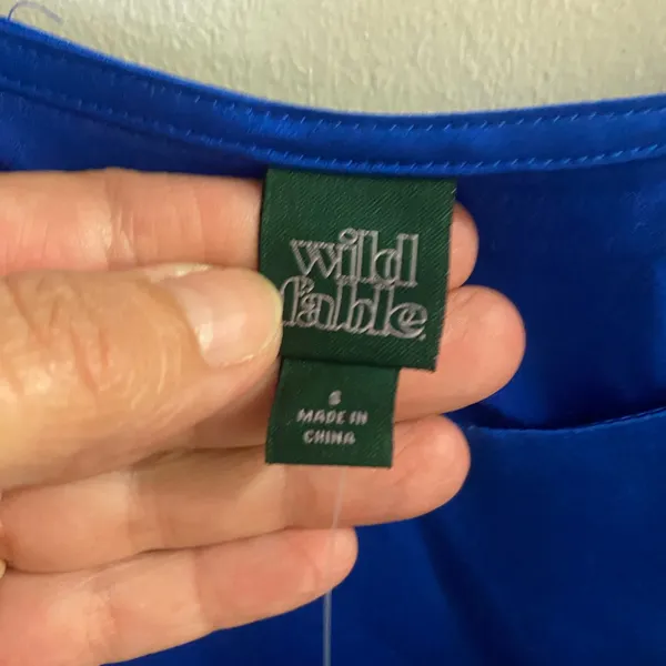 Wild Fable Womens Royal Blue Satin Tank Top S Small 36” Spaghetti Straps NWT - Image 2
