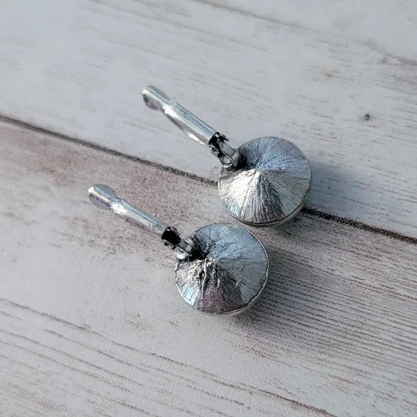 Turquoise Tone & Silver Tone Dangle Earrings for Pierced Ears - Image 5