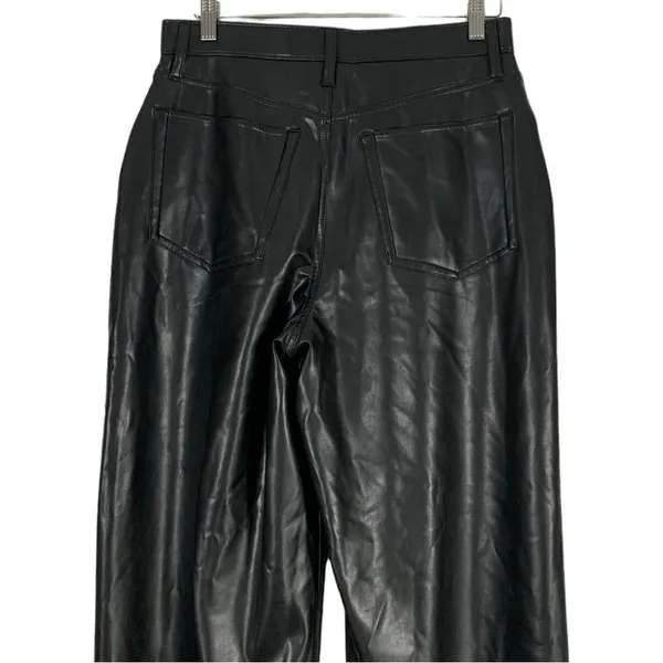 NEW Abercrombie & Fitch The Loose High Waist Faux Leather Pants Size 30 - Image 6