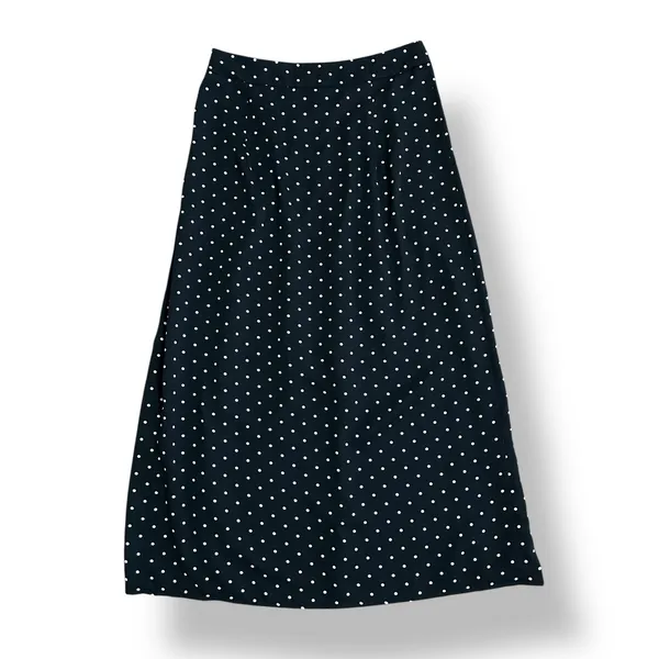 Nasty Gal Black White‎ Polka Dot Midi Skirt Size M nwot Vintage Style Flowy - Image 5