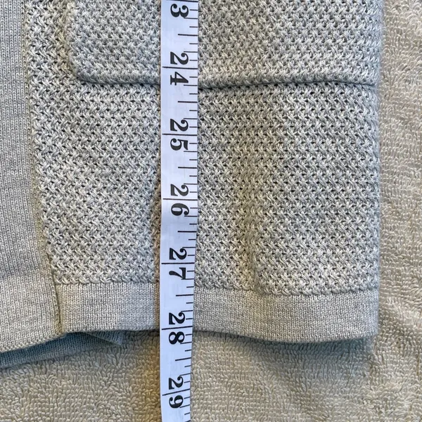 Aritzia Wilfred Gray Open front Knit Cardigan Silk Cotton Cashmere Minimalist XS - Image 8