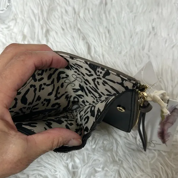 Jessica Simpson Marissa Faux Leather Fold Over Card Wallet Color Mink NWT - Image 5