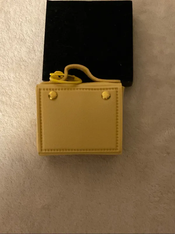 Yellow Mini Card Holder Key Ring - Women Accessories - Image 2