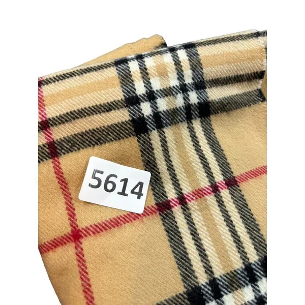 plaid winter Scarf Beige Tartan Plaid 70" x 12" Unisex - Image 8