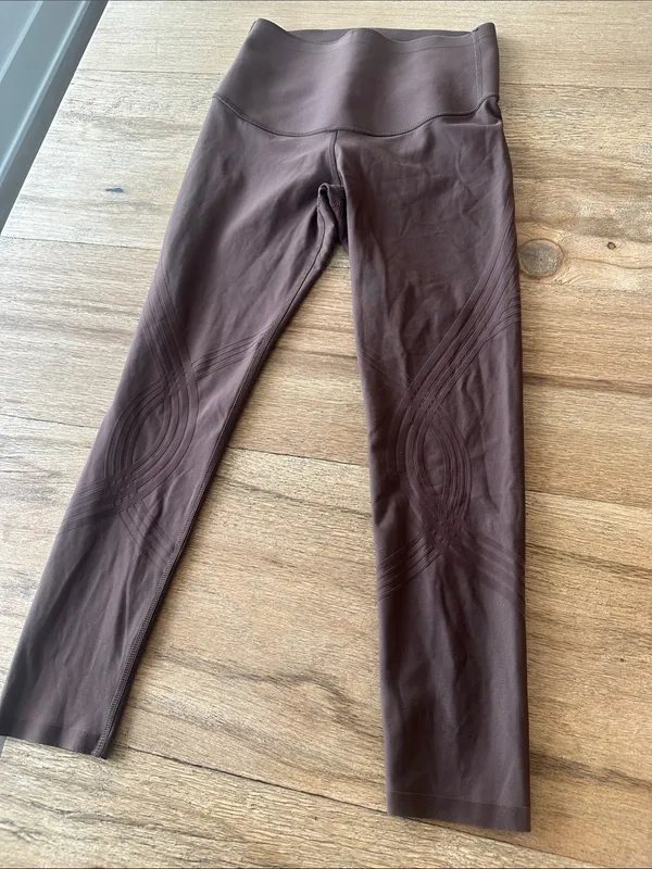 Fanka Body Sculpt 7/8‎ Leggings 2.0 Reversible Wear High Rise Compression Brown - Image 8