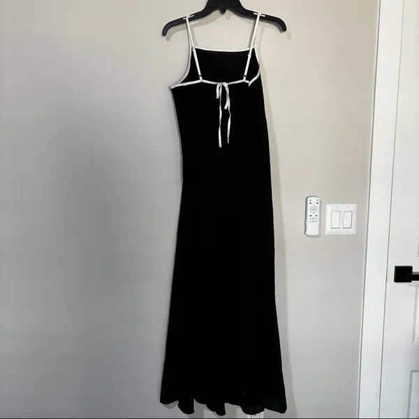 Petal & Pup Ciel Maxi Dress Black Linen Blend Size Small - Image 7