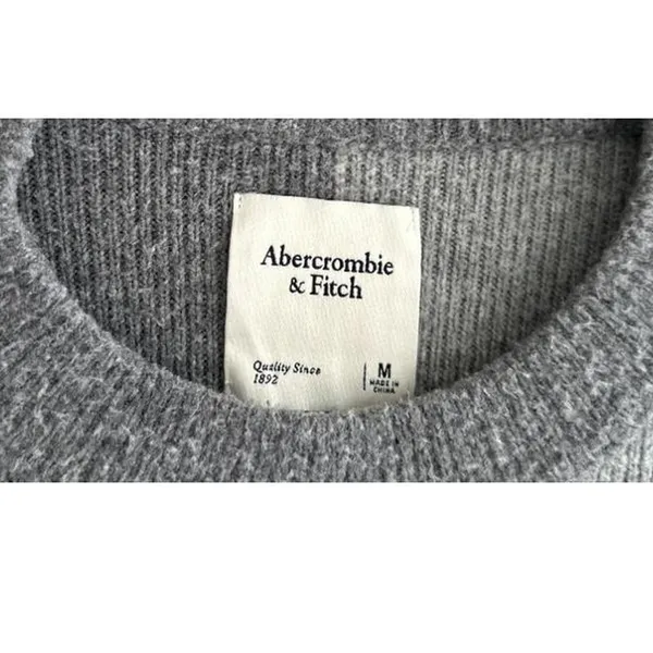 Abercrombie Oversized Fluffy Pattern Crewneck Sweater - Image 3