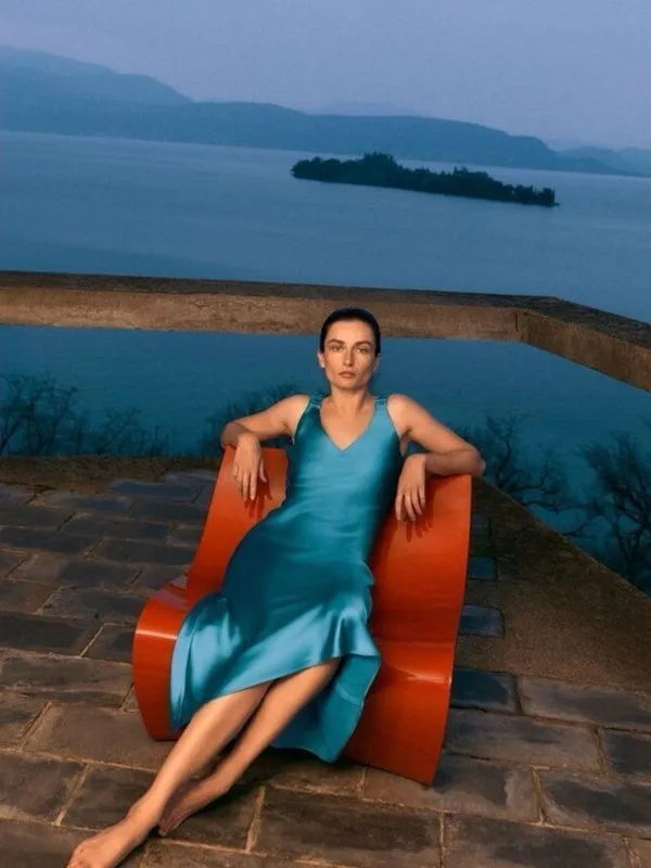 Zara Womens Midi Dress in Turquoise Satin - Image 2