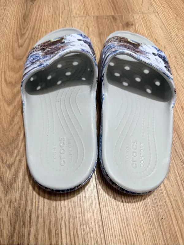 Crocs Classic Slide Realtree Aspect Camo Men's 7 Women's 9 Blue Slip On Sandals - Image 3