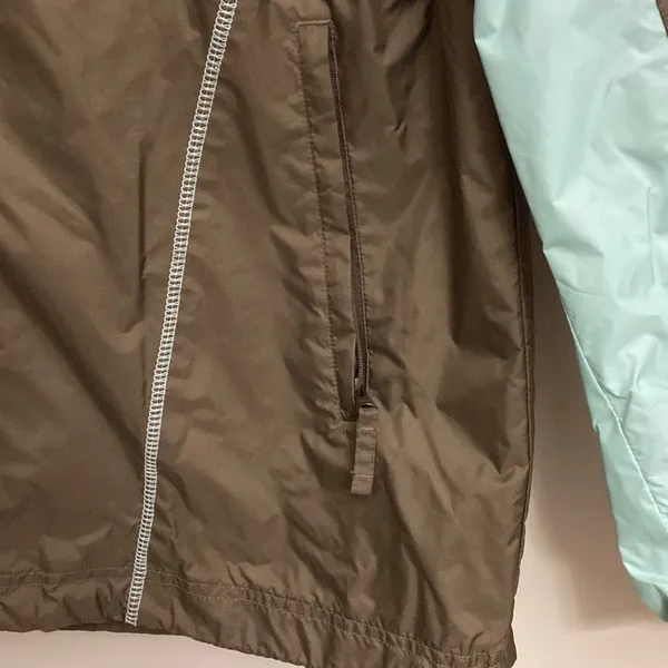 Columbia womens brown/blue full zip windbreaker size XL - Image 4