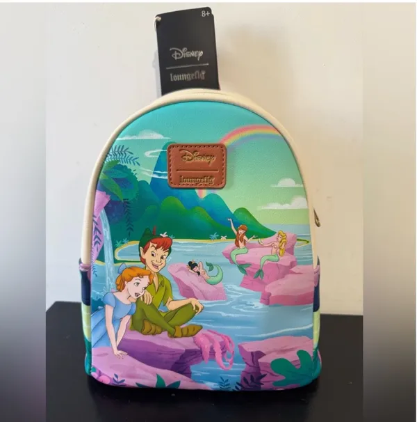*Loungefly Disney Peter Pan Wendy and Mermaid Lagoon Mini Backpack - Image 2