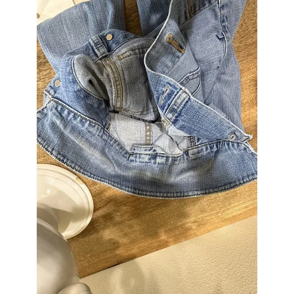 Levi's Type 1 Iconic Jacket Women’s Large Tab Crop Fitted Denim Jean Western XS - Image 7