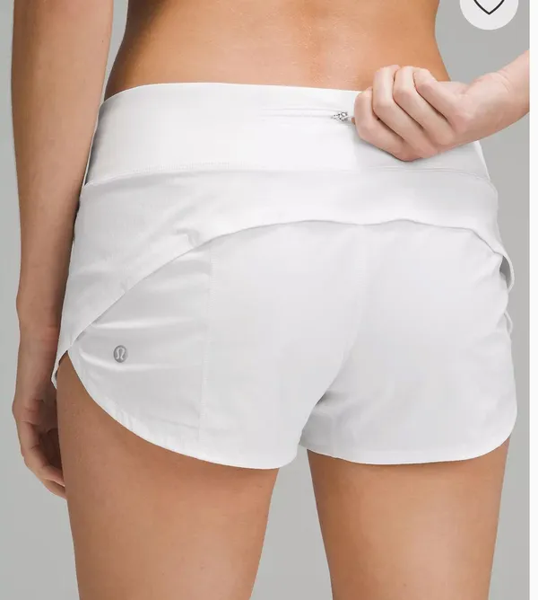 Lululemon Speed Up 2.5" Low-Rise White Shorts 4 - Image 2