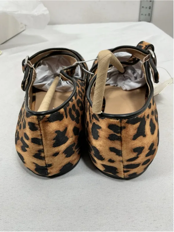 Womans New In Box A New Day Tamsin Leopard Print Mary Jane Flats 8 - Image 4