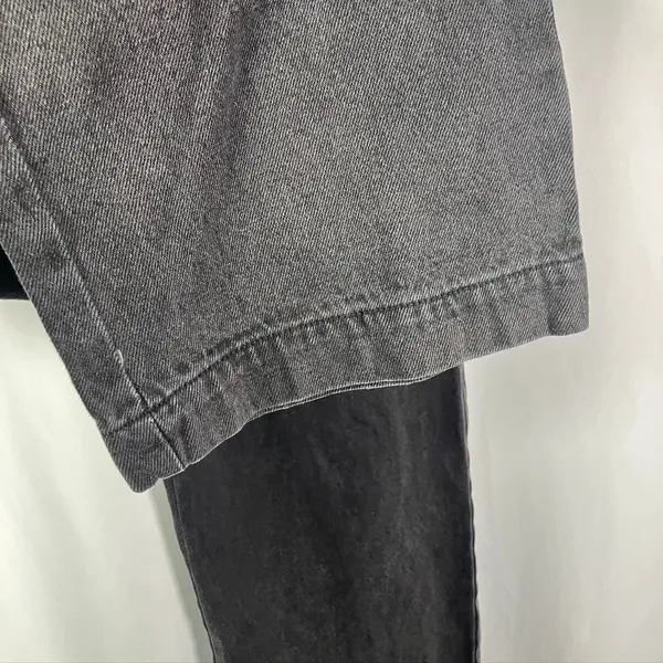 Forever 21 Women‎ Cargo Jeans Black Size 28 High Rise Wide Leg Denim Pants Baggy - Image 7
