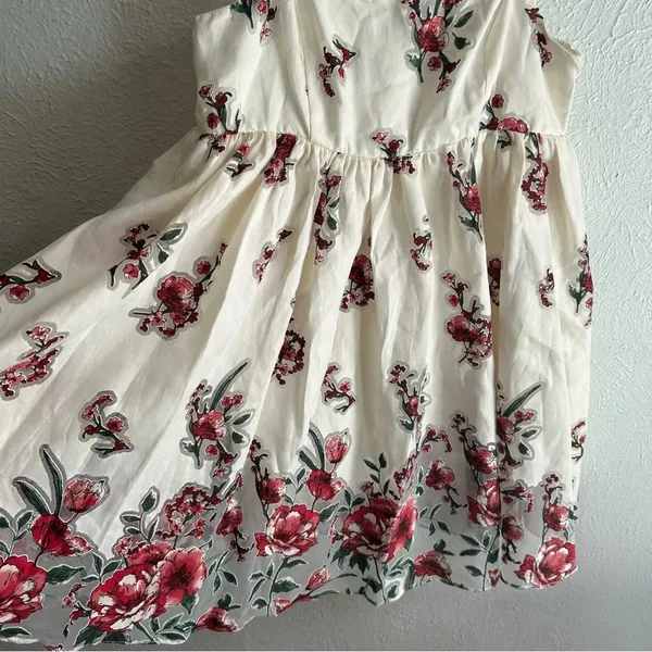 Storia Floral Babydoll Strapless Dress Sz Medium Romantic Coquette - Image 3