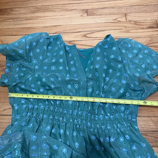 Anthropologie Green Floral Jacquard Somerset‎ Maxi Dress Size 3X - Image 11