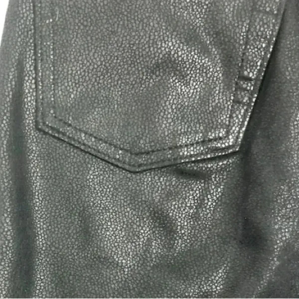 7 For All Mankind Women's Skinny‎ Jeans Size 24 Black Coated - Image 7