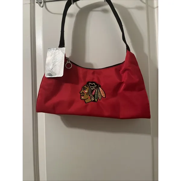 MVF Most Valuable Fan By Littlearth NHL Chicago Blackhawks Purse Handbag Red - Image 6