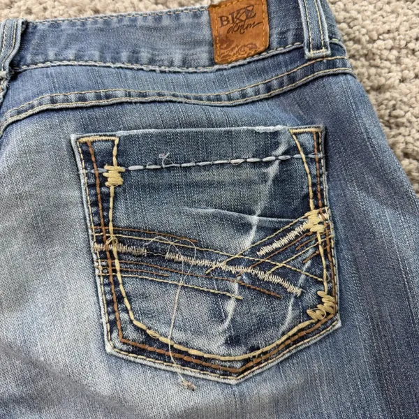 BKE Denim Culture Bootcut Jeans Blue Medium Wash Stretch 34x31.5 - Image 13