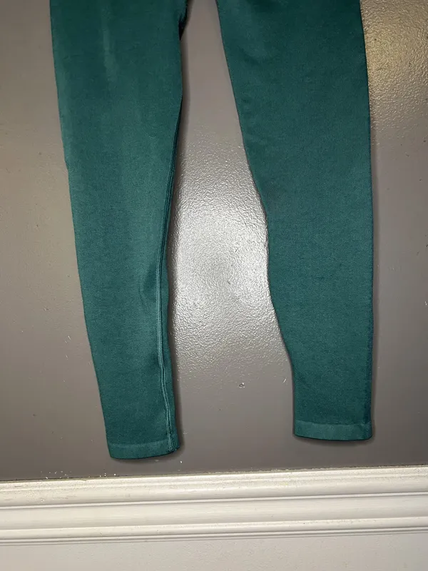 FP Movement Good Karma Leggings Womens M/L Green High Rise Ankle Pants Yoga - Image 6