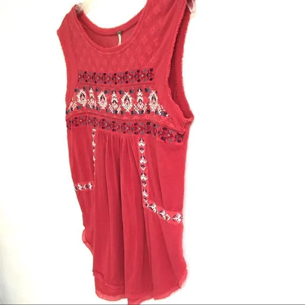 ‎Free People embroidered tank top XS - Image 4