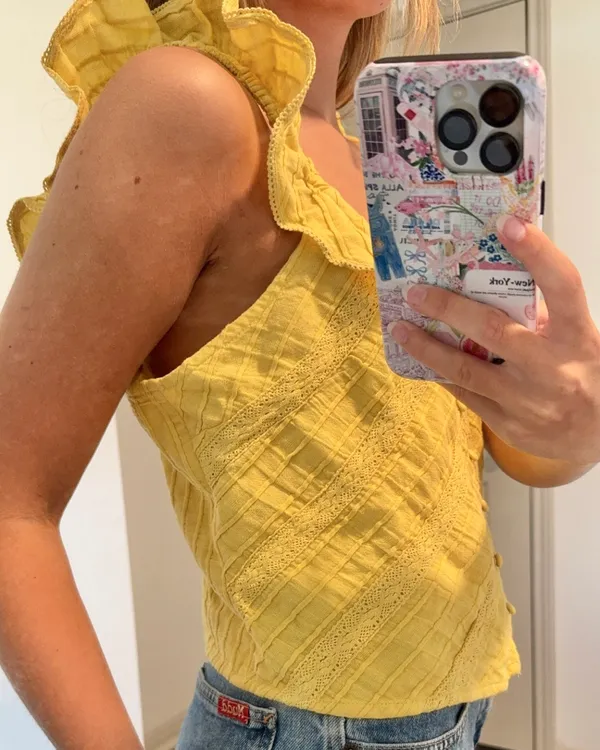 Yellow Ruffle Top - Image 3