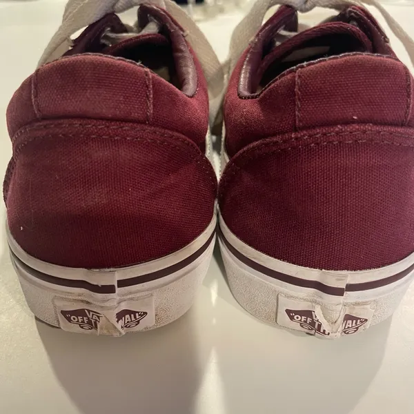 Vans Ward Burgundy Skate Low Top Sneakers Women’s Size 6.5 Lace Up - Image 9
