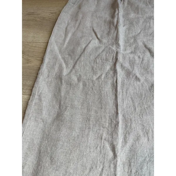 EUC Eileen Fisher Delave 100% Linen Wrap Skirt Beige Coastal MADE IN USA size S - Image 12