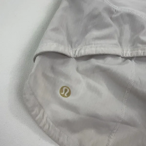 Lululemon Shorts Womens 4 Gray 3 In Running Lined Zip Pocket Athletic Sport - Image 3