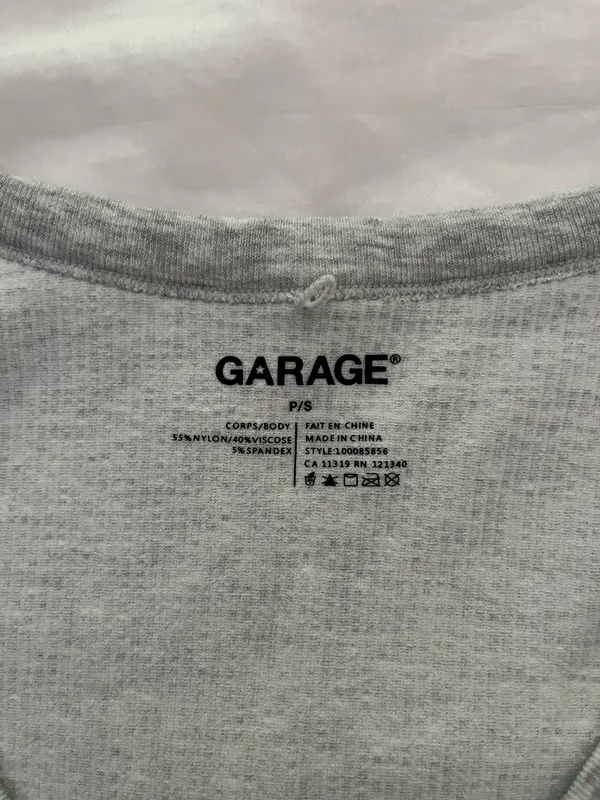 Garage Top Crop Long Sleeve Ribbed - Image 2